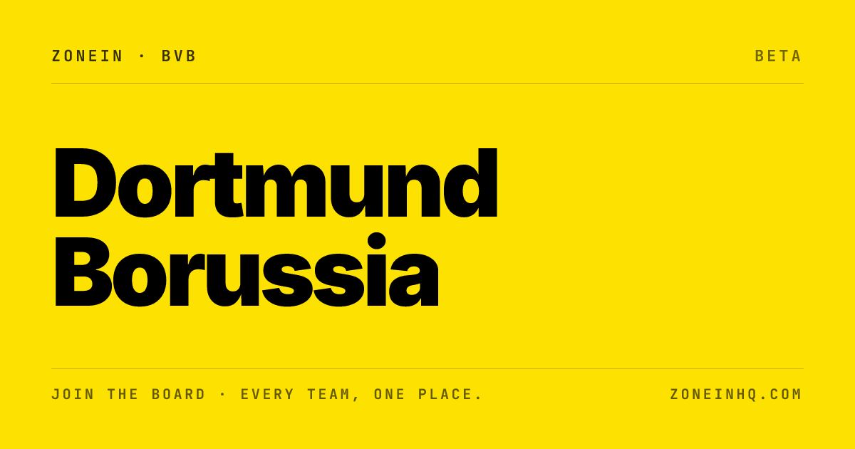 Dortmund Borussia Forum & Message Board | ZoneIN