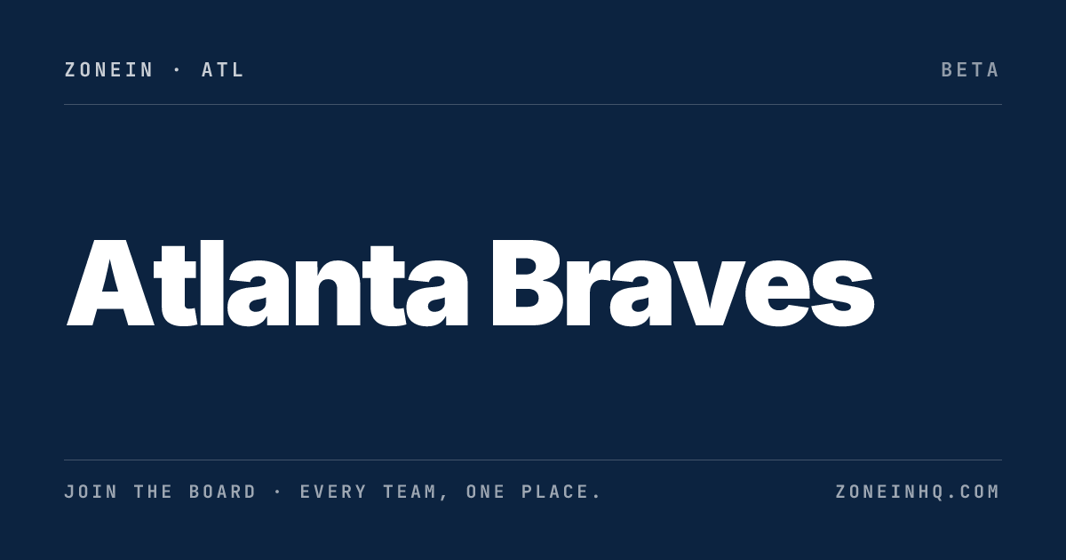 Atlanta Braves Forum & Message Board | ZoneIN