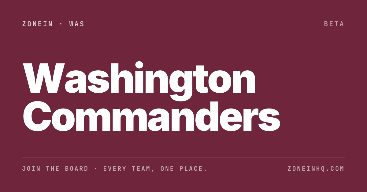 Washington Commanders Forum & Message Board | ZoneIN